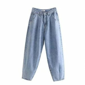 High Waist Loose Jeans - Y2K Fashion, Coquette Style, Aesthetic Vibes