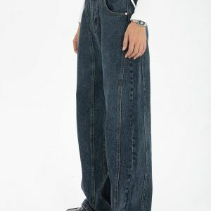 High Waisted Wide Leg Jeans - Y2K Fashion, Coquette Style, Aesthetic Vibes