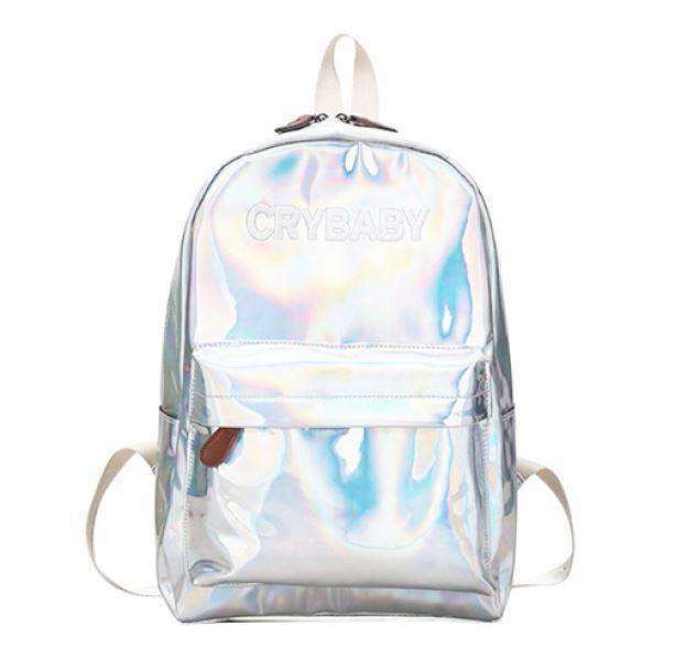 Holographic Crybaby Backpack | Y2K Fashion, Coquette Style, Aesthetic Vibes