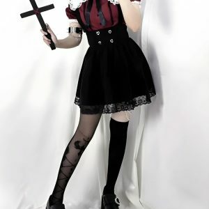 Kawaii Goth Collar Shirt - Y2K Fashion, Coquette Style, Aesthetic Outfit