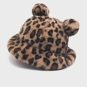 Leopard Ear Plush Hat - Y2K Fashion, Coquette Style, Aesthetic Accessories