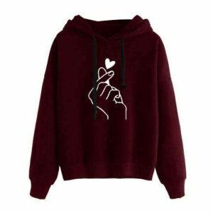 Love In Your Hand Hoodie - Y2K Fashion, Coquette Style, Aesthetic Vibes