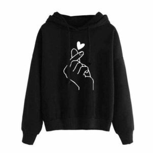 Love In Your Hand Hoodie - Y2K Fashion, Coquette Style, Aesthetic Vibes