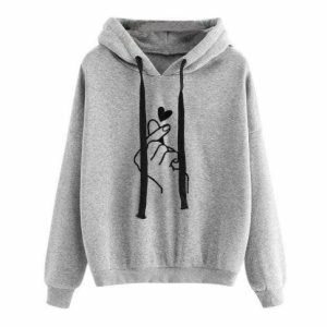 Love In Your Hand Hoodie - Y2K Fashion, Coquette Style, Aesthetic Vibes