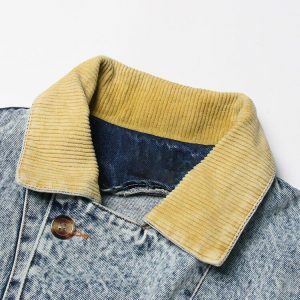 Mid Wash Patchwork Denim Jacket - Y2K Fashion & Coquette Style Essential