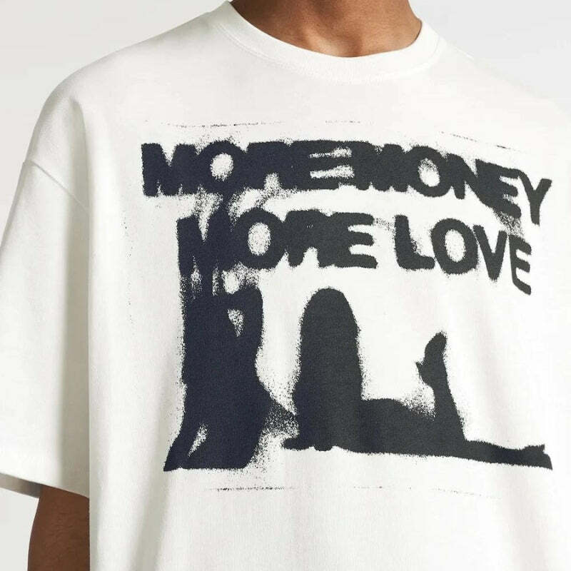 More Money More Love Y2K Aesthetic Tee - Coquette & Acubi Style