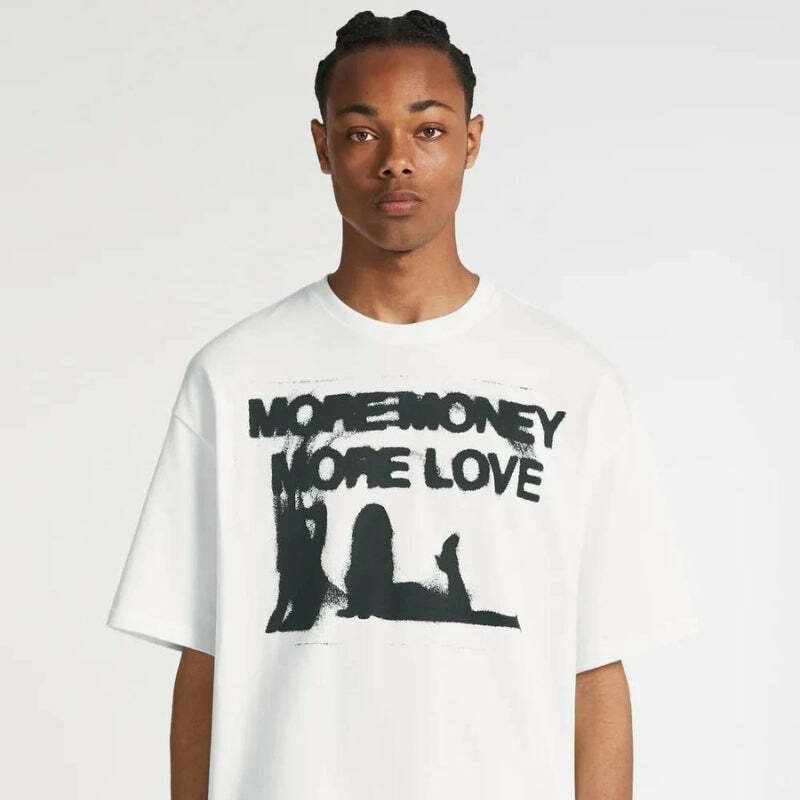 More Money More Love Y2K Aesthetic Tee - Coquette & Acubi Style