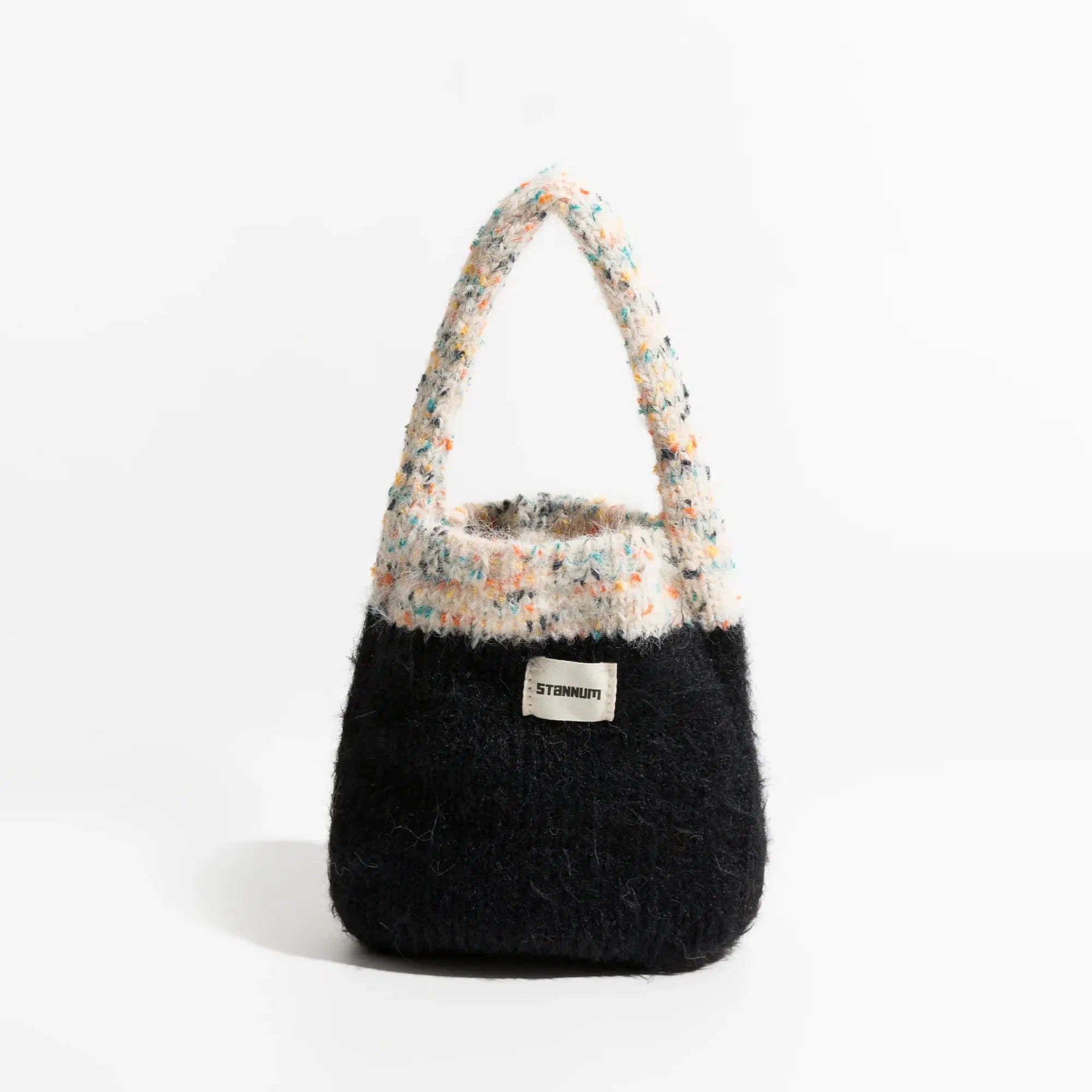 Multicolor Knitted Bucket Bag - Y2K Fashion & Coquette Aesthetic Style