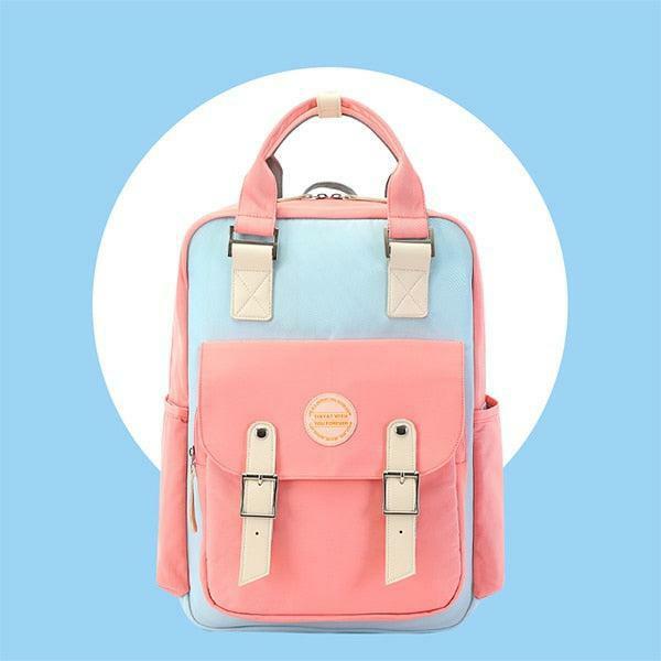 Multicolor Pastel Y2K Fashion Backpack - Aesthetic Coquette Style