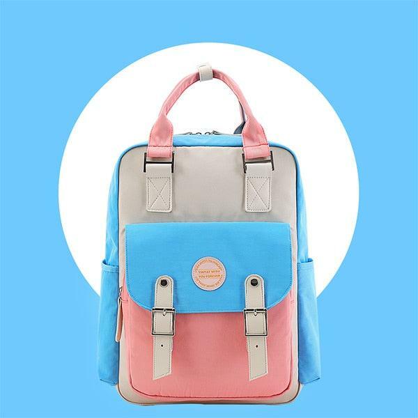 Multicolor Pastel Y2K Fashion Backpack - Aesthetic Coquette Style