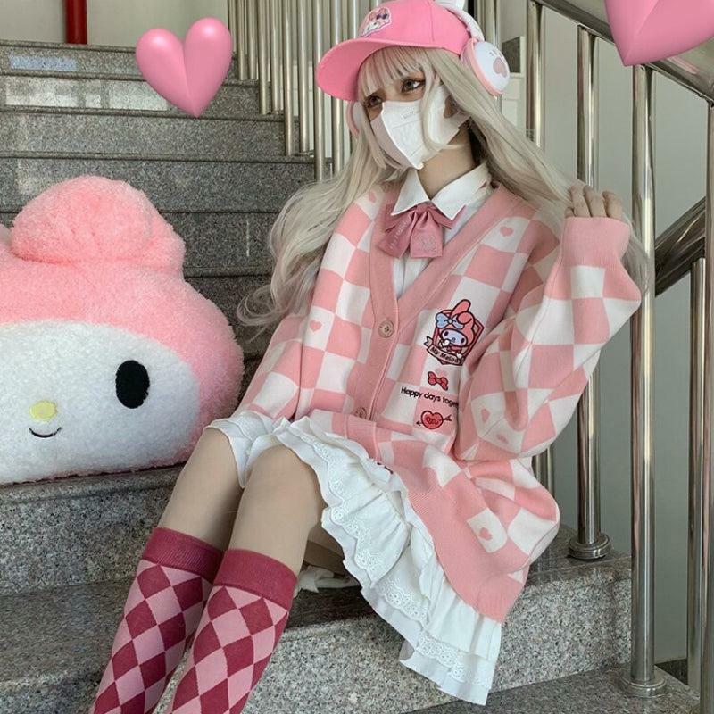 My Melody Pink Cardigan - Y2K Fashion, Coquette Style, Aesthetic Outfit