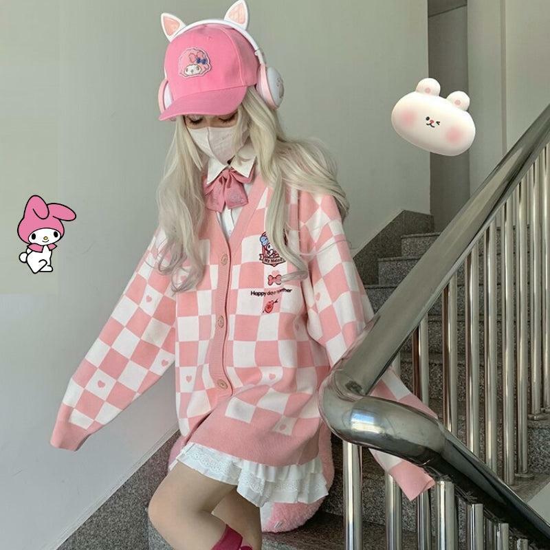 My Melody Pink Cardigan - Y2K Fashion, Coquette Style, Aesthetic Outfit