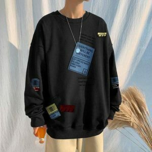 Never Look Back Y2K Sweatshirt - Dark Coquette Aesthetic Fashion