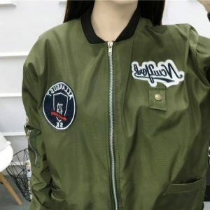 Off Green Windbreaker: Y2K Fashion, Coquette Style, Aesthetic Outfits