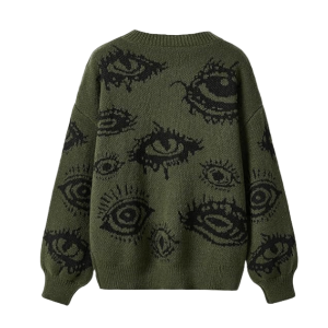 Open Eye Sweater - Y2K Fashion, Coquette Style, Aesthetic Clothing