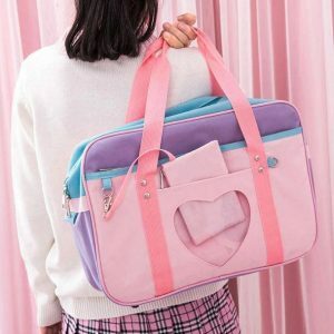 Pastel Book Bag: Y2K Fashion, Coquette Style, Aesthetic Accessories