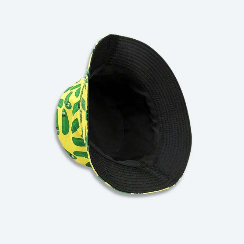 Pickle Rick Bucket Hat - Y2K Fashion, Coquette Style, Aesthetic Vibes