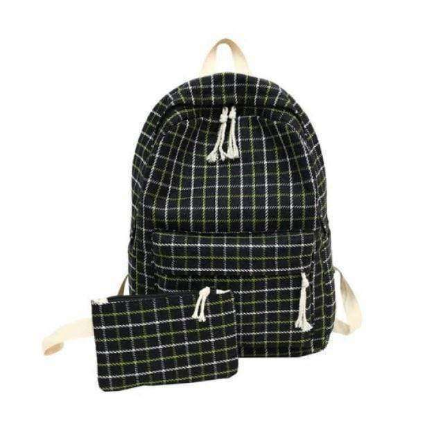 Plaid Pattern Backpack - Y2K Fashion, Coquette Style, Aesthetic Vibes