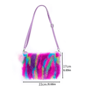 Plushy Rainbow Handbag - Y2K Fashion, Coquette Style, Aesthetic Vibes