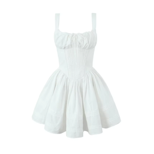 Pure White Dress - Y2K Fashion, Coquette Style, Aesthetic Outfits