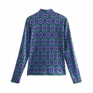 Purple Daisy Long Sleeve Top - Y2K Fashion & Coquette Aesthetic Style