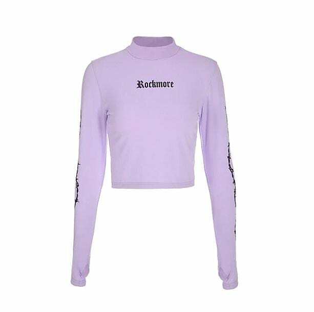 Purple Pastel Turtleneck - Y2K Fashion, Coquette Style, Aesthetic Top