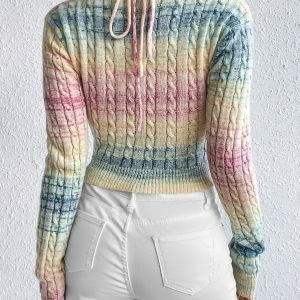 Rainbow Crochet Top - Y2K Fashion, Coquette Style, Aesthetic Outfits