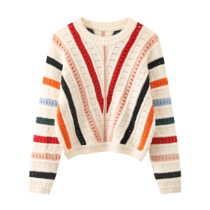 Rainbow Stripes Sweater - Y2K Fashion, Coquette Style, Aesthetic Outfits