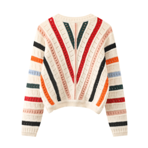 Rainbow Stripes Sweater - Y2K Fashion, Coquette Style, Aesthetic Outfits