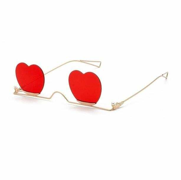 Retro Heart Sunglasses - Y2K Fashion Accessory for Coquette Style