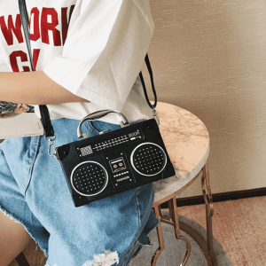 Retro Radio Handbag: Y2K Fashion, Coquette Style, Aesthetic Accessory