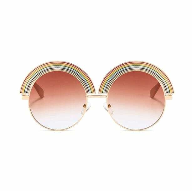 Retro Rainbow Sunglasses for Y2K Fashion, Coquette & Aesthetic Styles