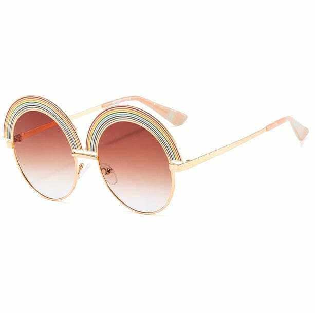 Retro Rainbow Sunglasses for Y2K Fashion, Coquette & Aesthetic Styles