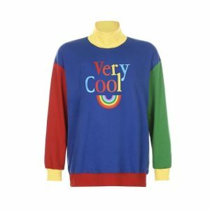 Retro Rainbow Sweatshirt - Y2K Fashion, Coquette Style, Aesthetic Vibes