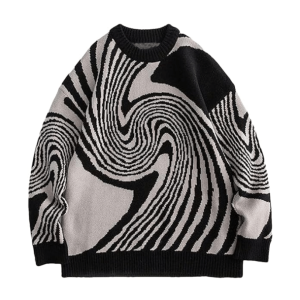 Retro Wavy Sweater - Y2K Fashion, Coquette Style, Aesthetic Clothing