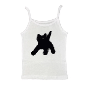 Sad Kitty Crop Top - Y2K Fashion, Coquette Style, Aesthetic Outfits