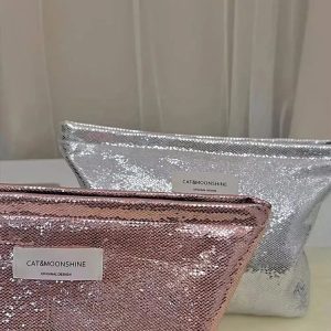 Shiny Metallic Makeup Bag | Y2K Fashion & Coquette Aesthetic Essentials