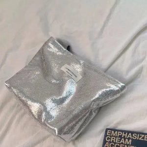 Shiny Metallic Makeup Bag | Y2K Fashion & Coquette Aesthetic Essentials