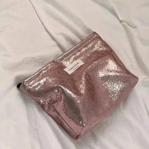 Shiny Metallic Makeup Bag | Y2K Fashion & Coquette Aesthetic Essentials