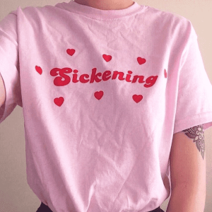 Sickening Y2K Aesthetic Tee: Dark Coquette & Acubi Style Fusion