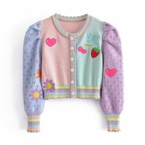 Soft Girl Cherry Cardigan - Y2K Fashion, Coquette Style, Aesthetic Outfit