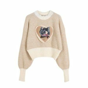 Soft Kitty Sweater - Y2K Fashion, Coquette Style, Aesthetic Outfits