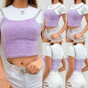 Soft Lavender Crop Top - Y2K Fashion, Coquette Style, Aesthetic Outfits