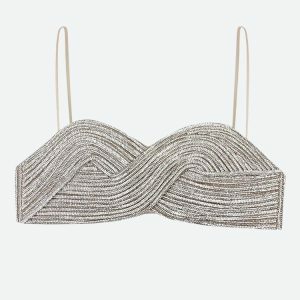 Sparkle Rhinestone Y2K Bra Crop Top - Coquette & Acubi Aesthetic Fashion