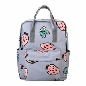 Strawberry Backpack: Y2K Fashion, Coquette Style, Aesthetic Vibes