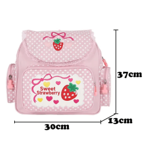 Strawberry Milk Backpack: Y2K Fashion, Coquette Style, Aesthetic Vibes