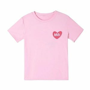 Strawberry Milk Box Tee - Y2K Fashion, Coquette Style, Aesthetic Vibes