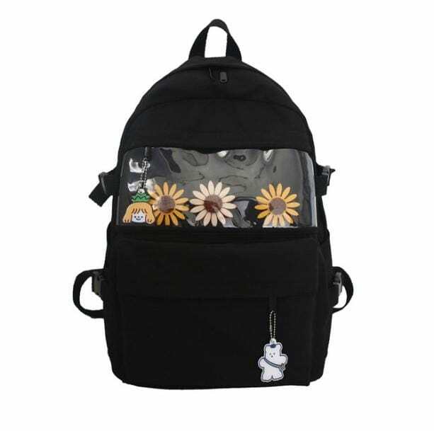 Sunflower Backpack: Y2K Fashion, Coquette Style, Aesthetic Vibes