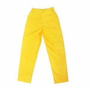 Sunny Yellow Y2K Pants - Coquette Style Bubble Skirt for Aesthetic Outfits