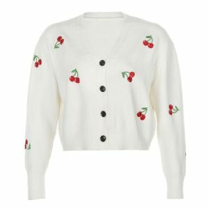 Sweet Cherry Cardigan - Y2K Fashion, Coquette Style, Aesthetic Outfits